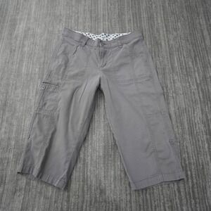 Lee Capri Pants Women Sinfully Soft Gray Solid Pockets Mid 8 Petite 31x16.75